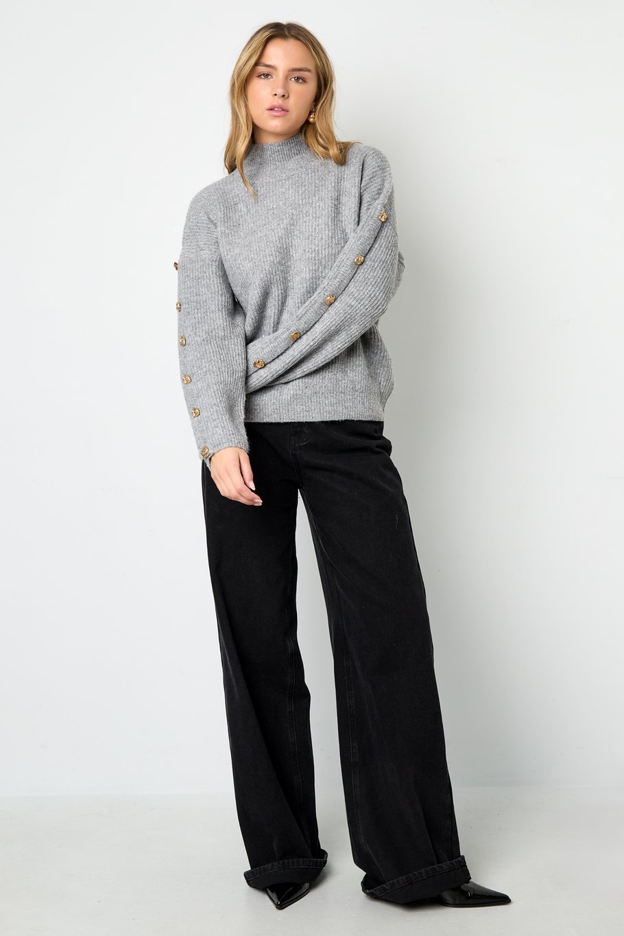 Polyestervezel (polyester) Gebreide truien Effen kleur Casual Herfst/Winterkleding Afbeelding5